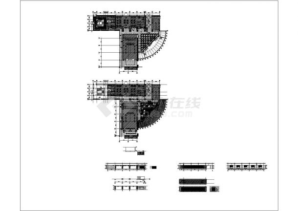 某西安综合性园林式酒店改造CAD设计详细施工首层平立面-图一