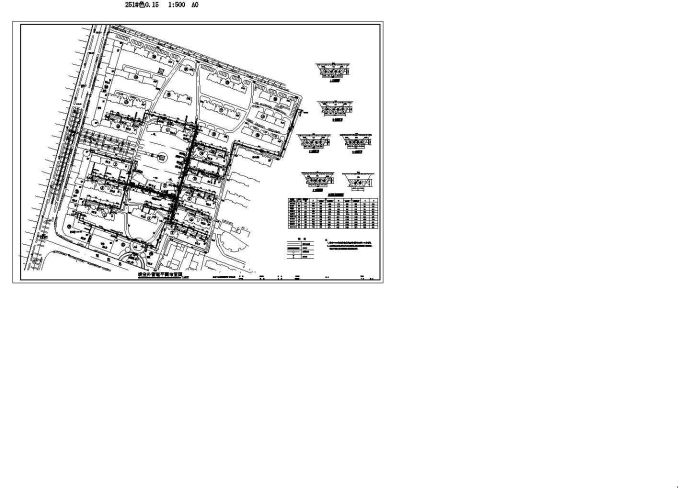 某小区室外采暖管网设计cad图(含平面布置图)_图1