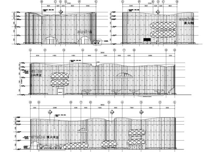长沙某3层大型艺术展览馆装修设计CAD施工图_图1
