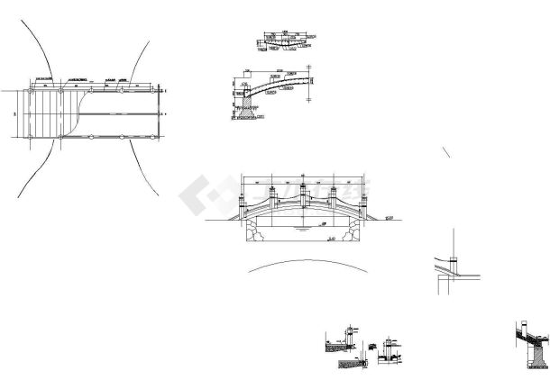 木拱桥设计图 cad施工图设计-图一