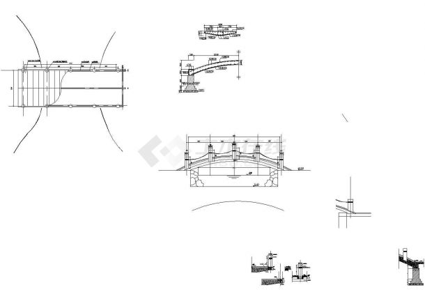 木拱桥设计图 cad施工图设计-图二