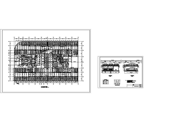 某地下室机械立体停车库设计cad全套消防、喷淋布置图纸（标注详细）_图1