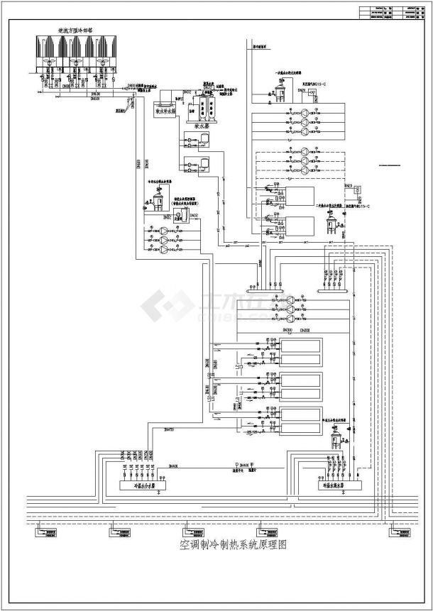 北京某危改工程制冷机房图纸设计-图二