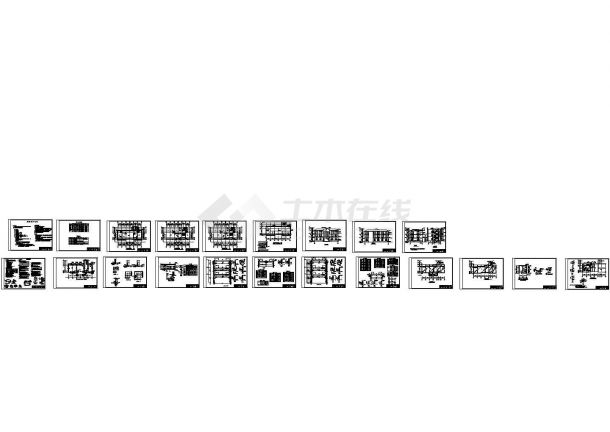 600平方米办公楼建筑设计方案CAD图纸-图一