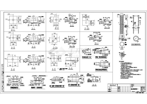 成都某住宅小区基础、后浇带及底板节点构造详图-图一