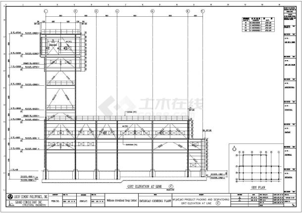 某多层钢框架结构工业厂房设计cad全套建筑施工图（含设计说明，含结构设计）-图二
