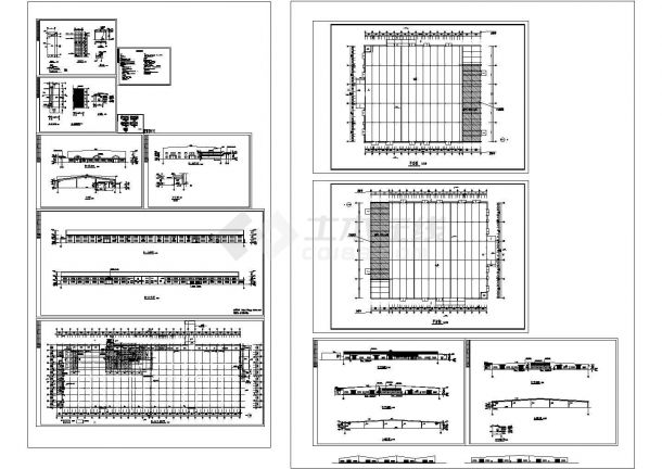 南京某单层大型车间建筑施工设计图-图一