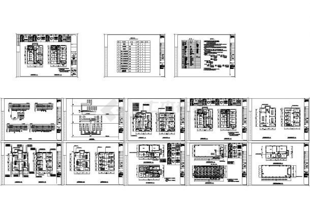 某工厂办公楼、职工食堂、多功能厅电气施工图，13张图纸(cad)-图一