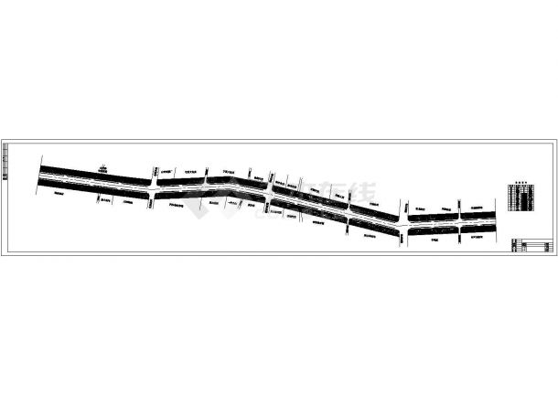 109线道路绿化景观设计cad施工平面图（标注详细）-图一