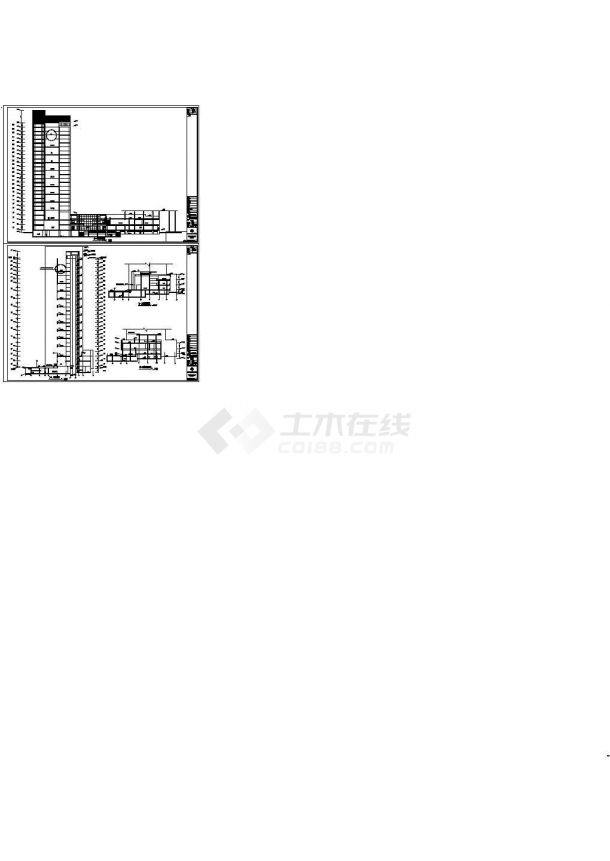 某二十六层公司办公科研综合楼建筑施工套图-图一