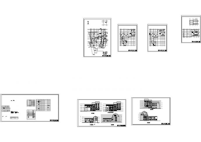 某四层框架结构精品民宿会馆设计cad全套建筑施工图纸（含su模型图）_图1