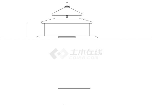 [古建]某重檐攒尖顶建筑方案文本（含CAD）-图二