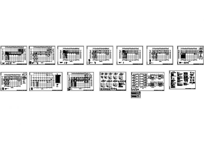 某小学教学综合楼框架结构设计图CAD_图1