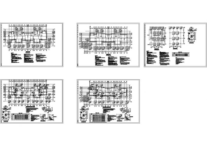 某筏板基础及地基处理结构设计图cad施工图设计_图1