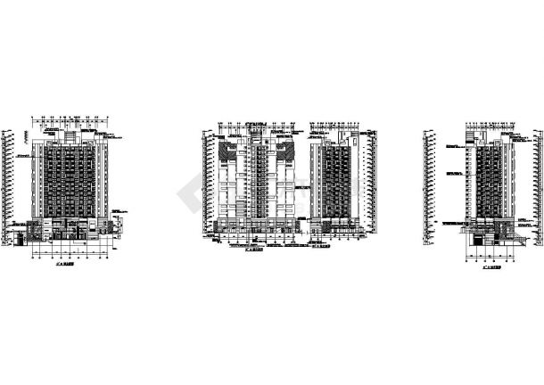 某十八层小户型商住楼建筑施工图CAD-图二