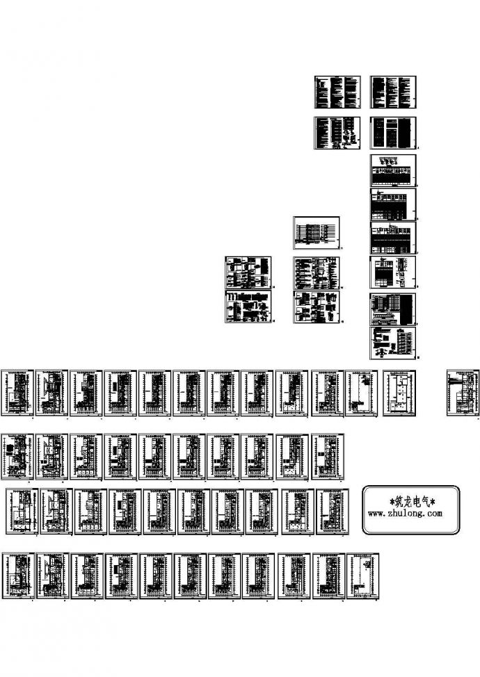 某医院十二层综合楼全套电气施工cad图纸（60张）_图1