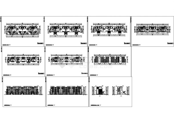 某地花园洋房住宅建筑设计图（共10张）-图一