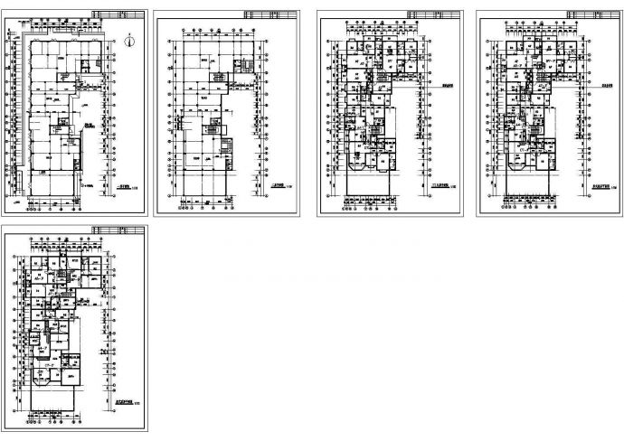 某地多层住宅楼建筑设计图（共5张）_图1