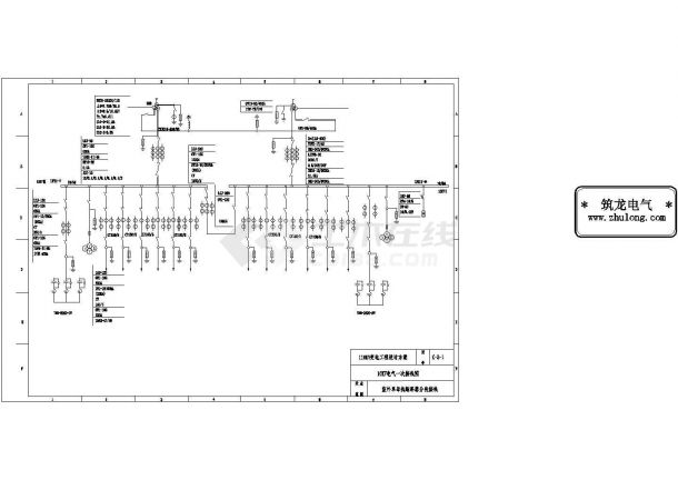 某10KV电气详细CAD设计一次接线图-图一