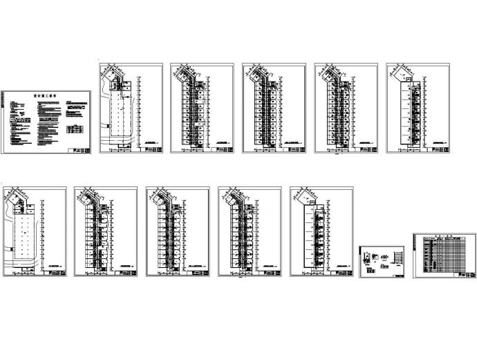 某国际大酒店客房暖通施工CAD图纸设计_图1