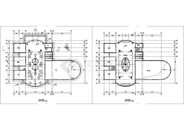 大学生活动中心建筑设计cad施工图-图一