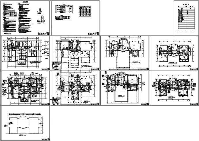 高档别墅暖通空调施工CAD图纸设计_图1