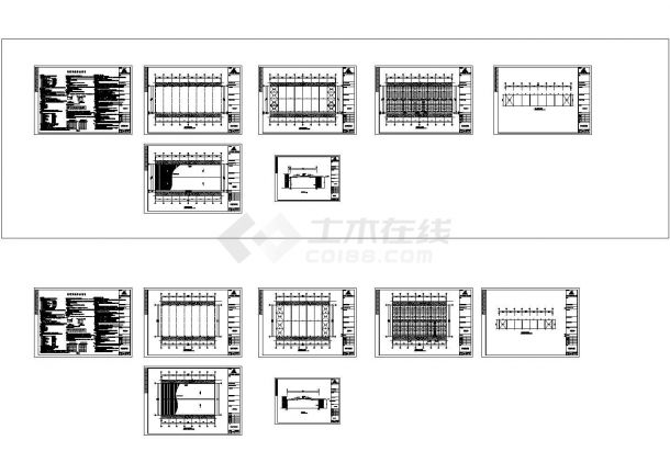 某单层单山单跨门式刚架结构工业厂房设计cad全套结构施工图（含设计说明，含2个厂房设计）-图二