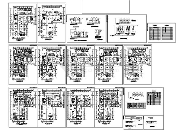 L型医院手术楼(第五六层3704.6平米)暖通设计施工图-图一