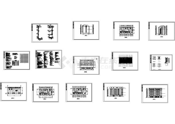 2546㎡五层全套住宅楼毕业设计图纸（含计算书）-图一