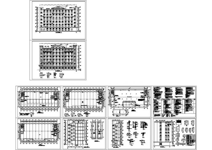 某6层6486平米框架结构厂房建施工图_图1