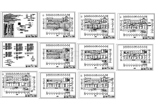  Electrical construction design drawing of an infectious disease hospital on the second floor - Figure 1