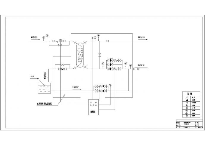 供暖换热站工艺制作CAD参考图_图1