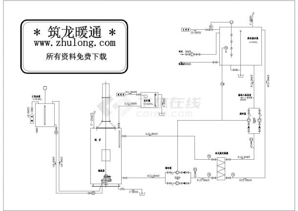 蒸汽锅炉系统原理图设计-图二