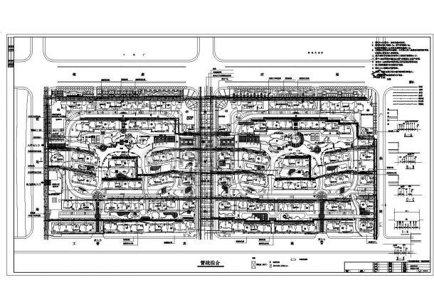 某城市住宅小区管线综合平面图cad设计-图一
