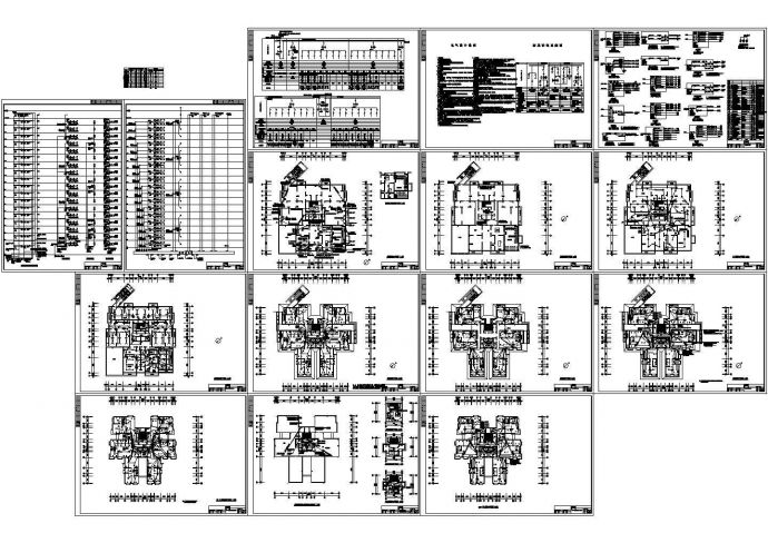 某18层住宅楼全套电气施工图 包含着低压配电系统图、高压配电系统图_图1
