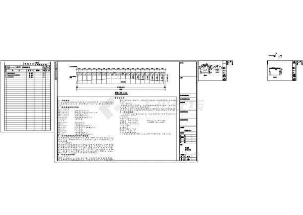 钢引桥玻璃雨棚结构施工CAD图纸设计-图一
