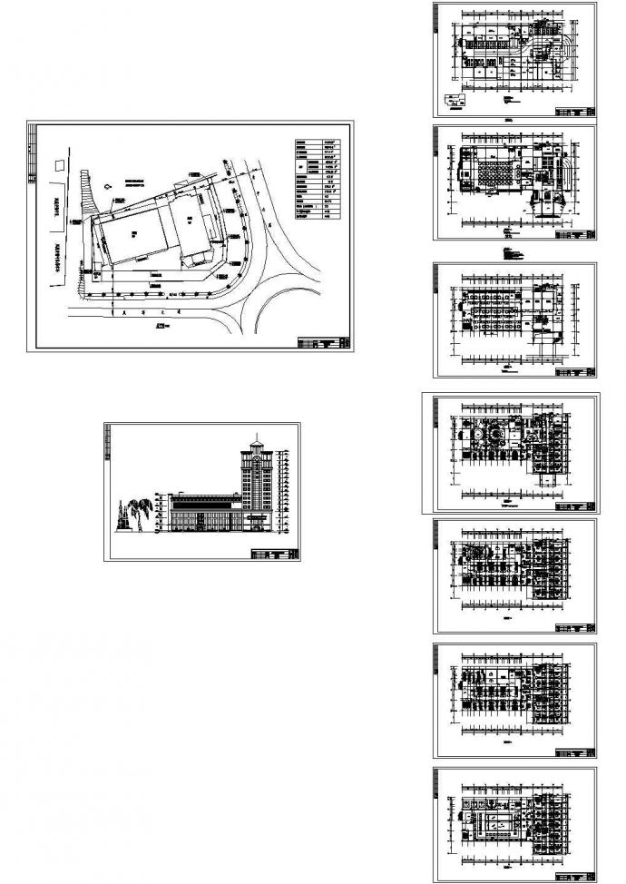 东莞某星级宾馆建筑设计方案CAD_图1