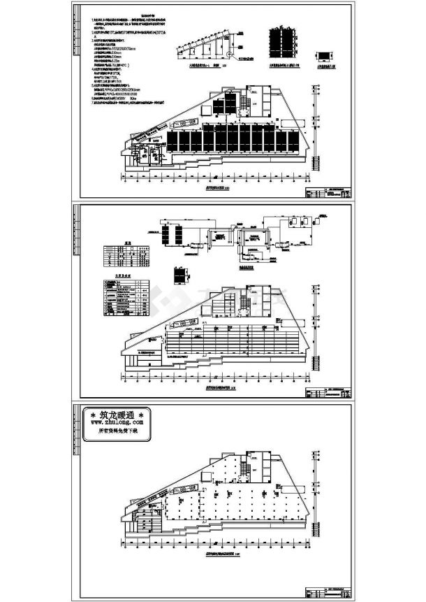 某学生宿舍楼太阳能加热泵热水CAD施工图-图二