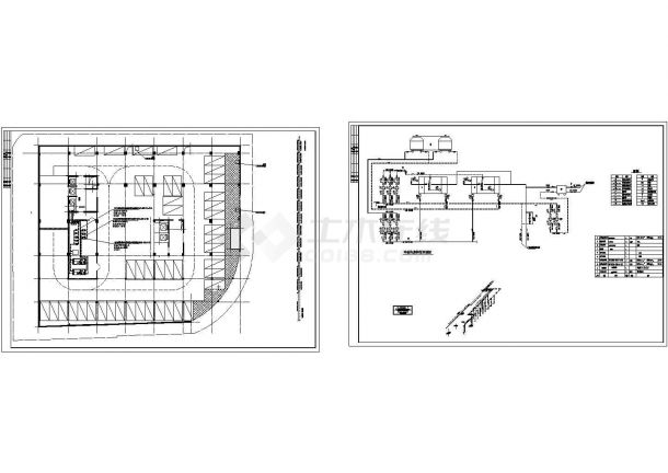 [广东]商业综合建筑空调及通风排烟系统设计cad图（含软件版水力计算）-图一