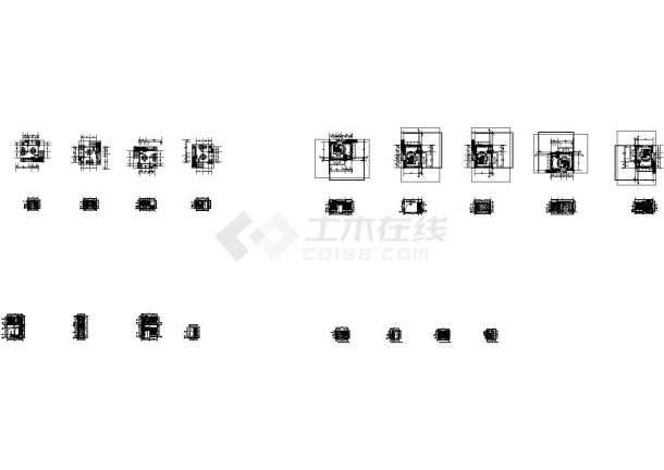 -1+3层： 样板 美式住宅楼室内设计施工图【内效果4张 1PPT】-图二