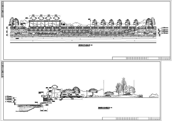 某滨河区广场建筑大样图纸_图1