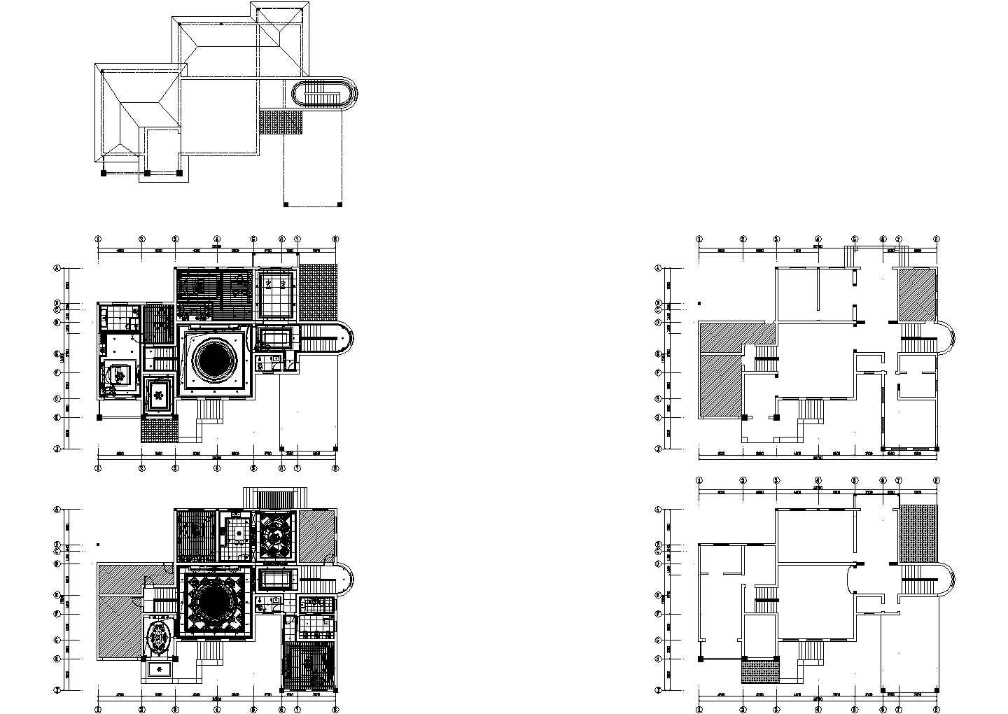 北京南四环某高档欧式别墅装修设计CAD施工图