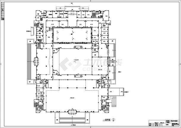 [河南]行政综合楼施工组织设计施工CAD图纸-图一