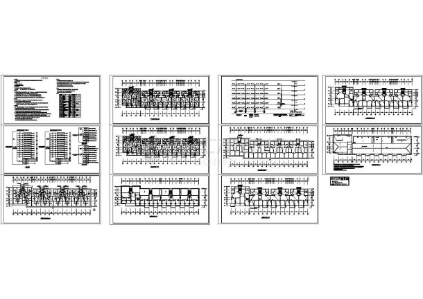 六层带半地下室住宅楼电气施工cad图(含照明设计)-图一