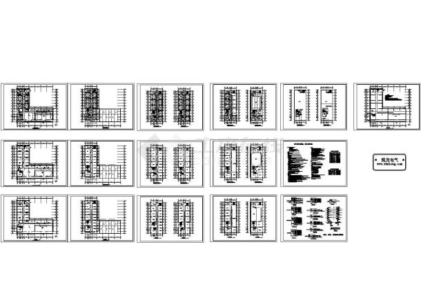 某六层办公楼电气图纸（CAD，16张图纸）-图一