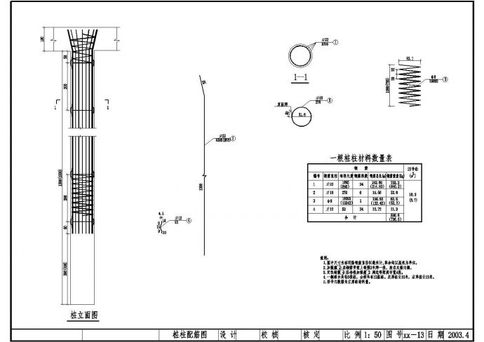 预制钢筋混凝土空心板桩柱配筋节点详图设计_图1