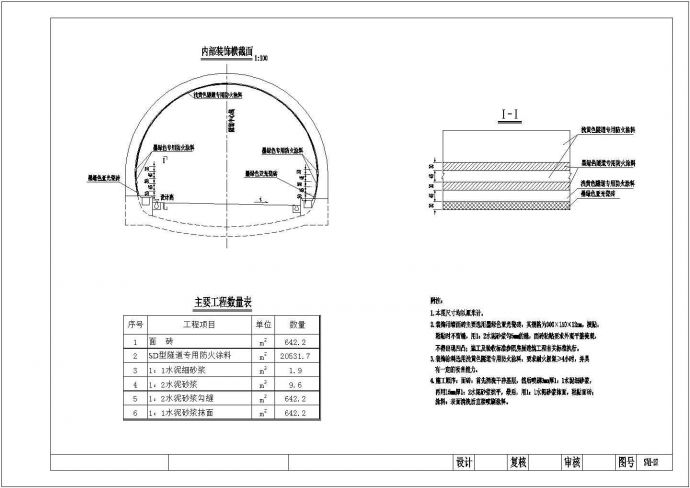 分离式隧道内部装饰节点详图设计_图1