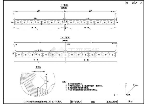 空心板桥上部横断面布置节点详图设计-图二