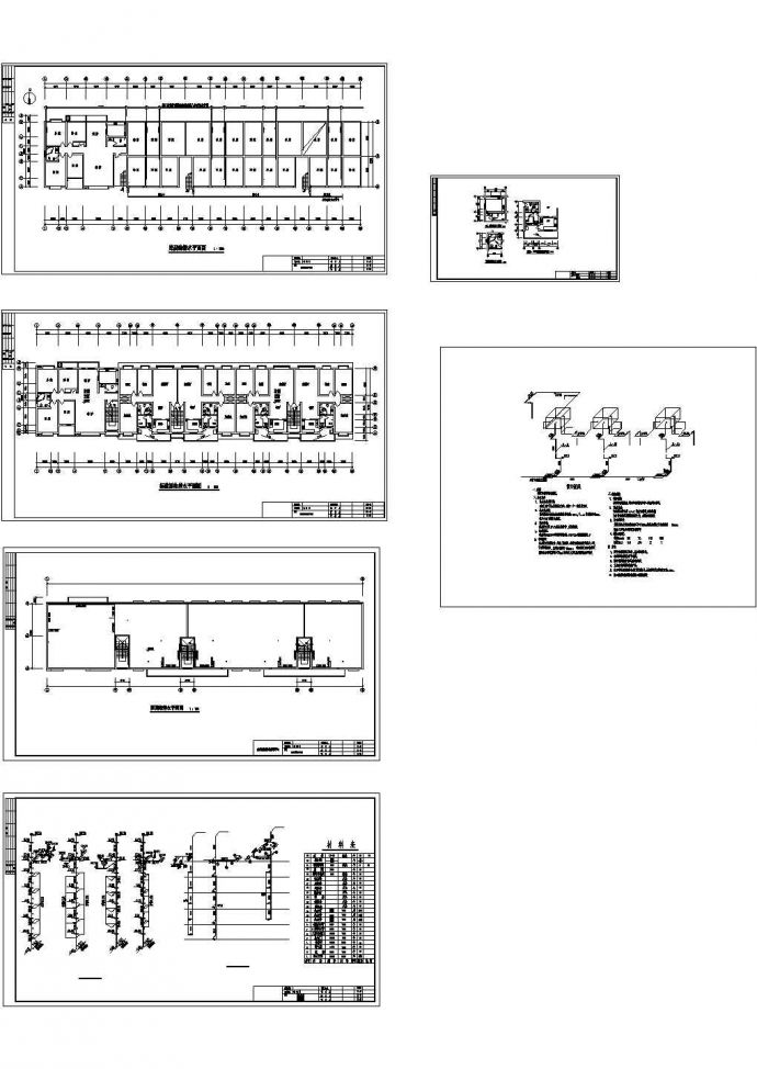 天津某住宅楼给排水设计CAD图纸设计_图1