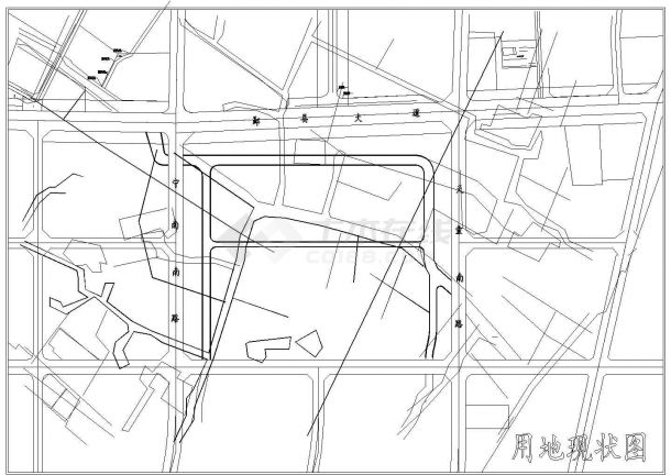 鄞县行政中心规划cad设计图纸-图一